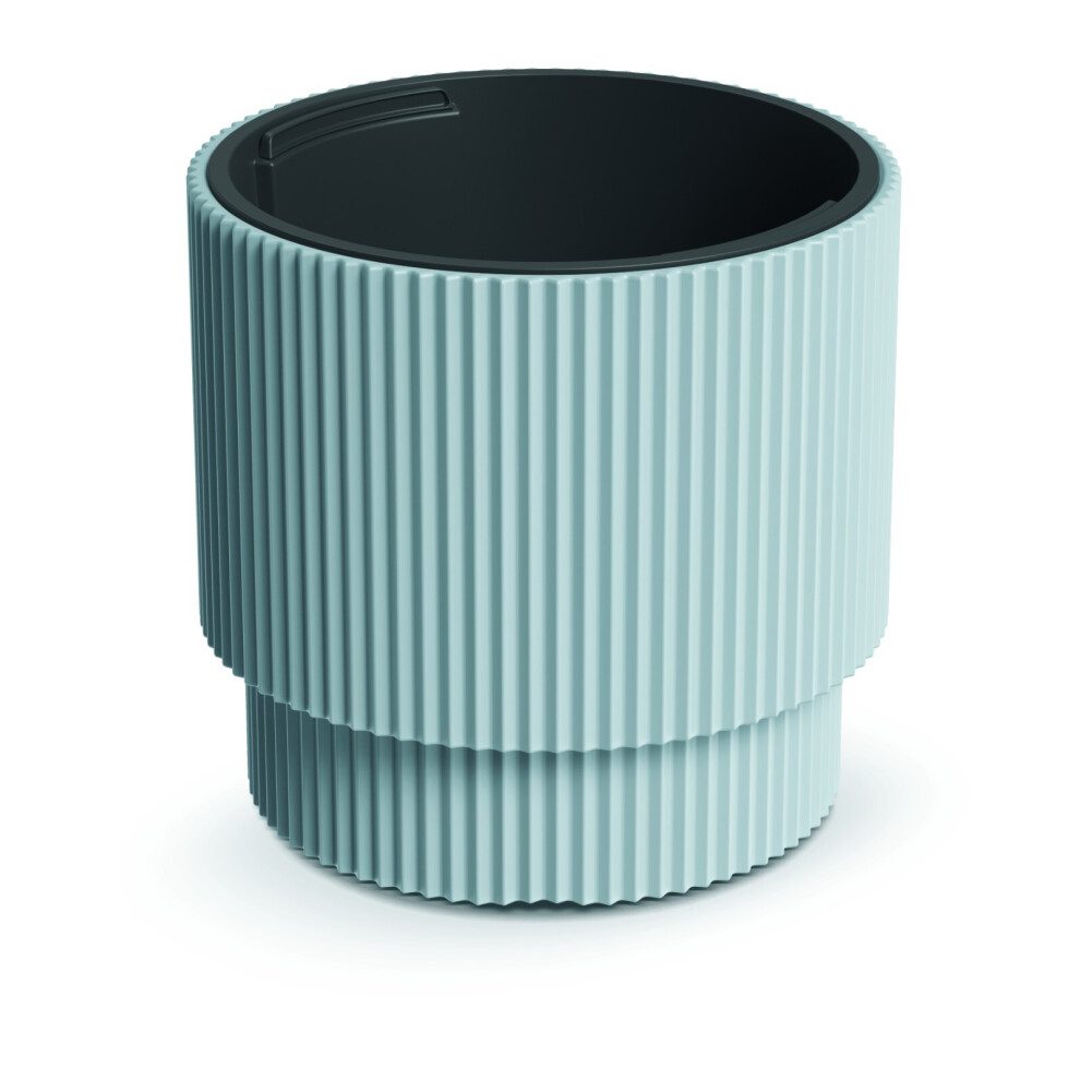 Prosperplast (Grey, 40Cm - 38L) Plant Pots Flower Planter 7 Colours 2 Sizes Tall Wavy Plastic Pot Boho Elegant