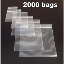 (2000, Size 9 5” x 7.5” (127 x 191mm)) GRIP SEAL BAGS Self Resealable Clear Polythene Poly Plastic Zip Lock *All Sizes*