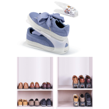Pack of 4 Shoe Slots Size UK 1 to 12 Organiser Shoe Stacking Space Saver Racks - Anthracite, 5 to 12 UK