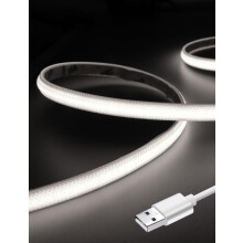Fita de LED COB de tecido 6000K59 polegadas, flexível e recortável.