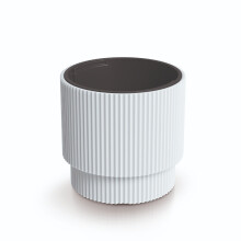 (White, 30cm - 17L) Plant Pots Flower Planter 7 Colours 2 sizes Tall Wavy Plastic Pot Boho Elegant