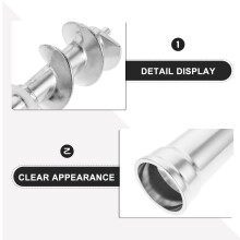 1Ensemble Accessoires Électrique Tube Aluminium Cuisine Argent