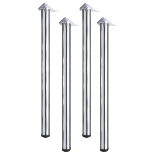 GTV (Chrome, 87 cm) 4X Table Leg Breakfast Bar Worktop Adjustable Support Kitchen 710/820/870/1100mm