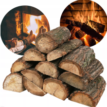 (1 Net - 15kg) Hardwood Logs Kiln Dried Fire Logs Large 40L Nets - Logs 25cm long
