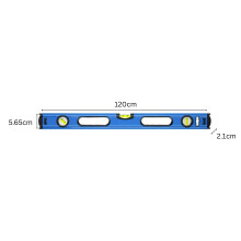 (120cm) Spirit Level tool Aluminium Bubble level tool 20-120cm 2/3 Vials Shockproof