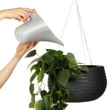 (Natural, Lina) Hanging Planter Basket Pot Plaited Flower Planter Chain Home Garden Decorative