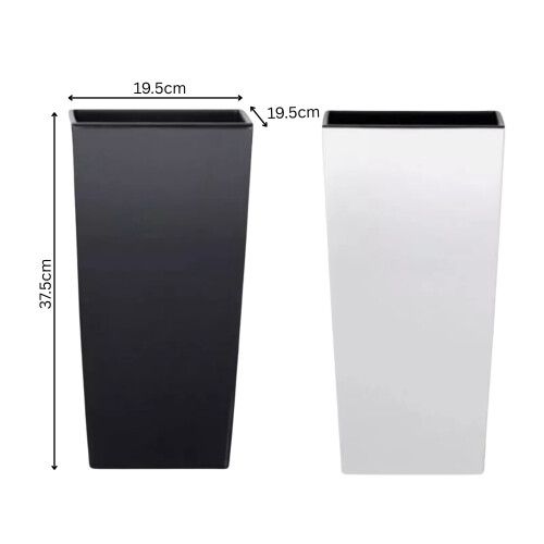 Prosperplast Pot de fleurs haut URBI DURS200 avec insert | Blanc