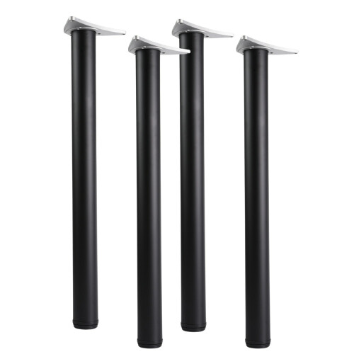 GTV (Black, 71 cm) 4X Table Leg Breakfast Bar Worktop Adjustable Support Kitchen 710/820/870/1100mm