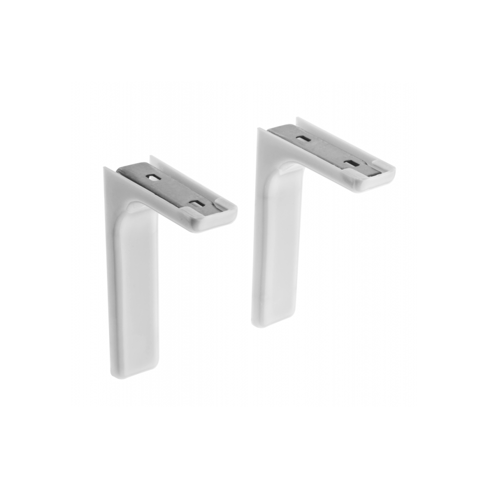 Gtv (120Mm, ) Shelf Support Bracket With Covers 120Mm 180Mm 240Mm Invisible Concealed Fixings White