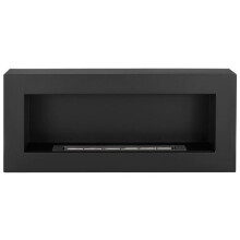 (Fireplace without glass) Bio Ethanol Bioethanol Fireplace B2C BOX 1200 x 400 Black Eco Product Bioethanol