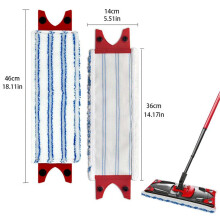 (White and blue stripes, 36X14cm) OcEdar Replacement Mop Pads for Vileda UltraMax/UltraMaT Flat Mop 2 Pack Microfiber Cloth Cleaning Supplies