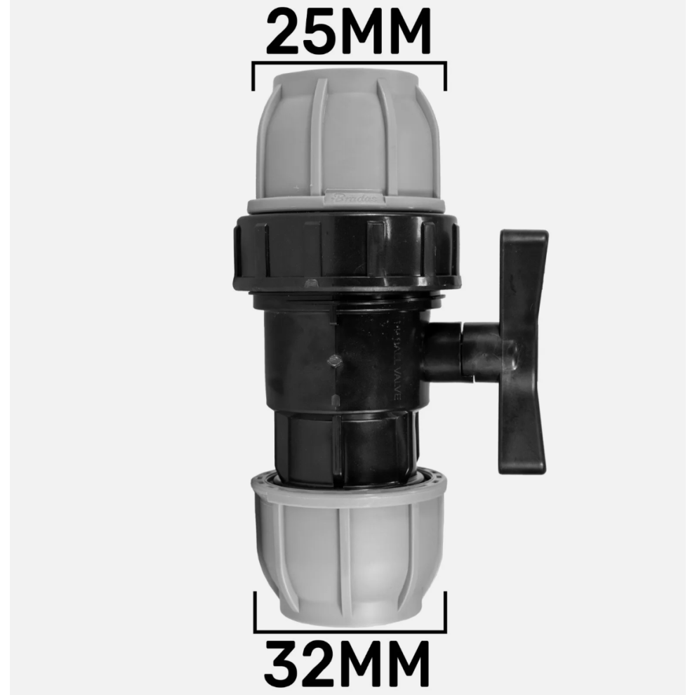 (25Mm / 32Mm) Mdpe Compression Ball Valve Water Pipe Hdpe Ldpe 20 25 32 40 50 63Mm Bspm Bspf 5063873031606