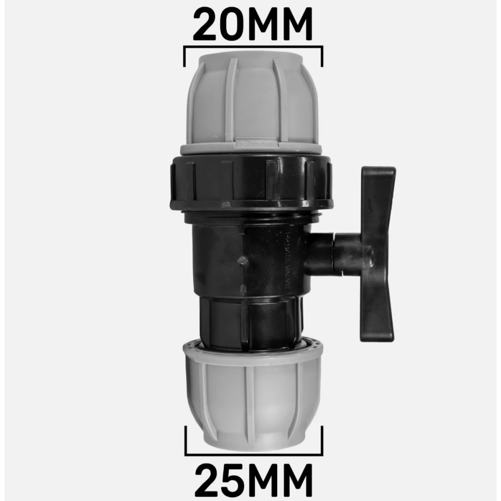 (20Mm / 25Mm) Mdpe Compression Ball Valve Water Pipe Hdpe Ldpe 20 25 32 40 50 63Mm Bspm Bspf 5063873047140