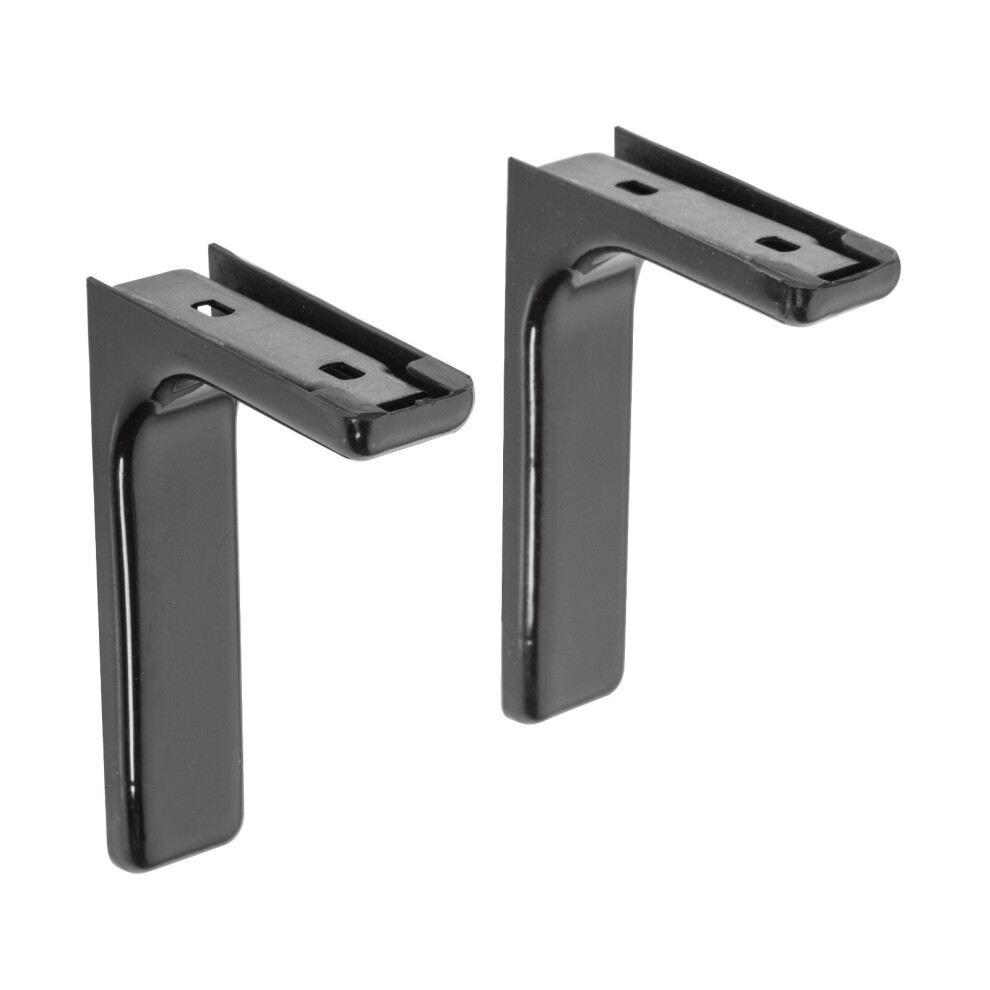 Gtv (180Mm, ) Shelf Support Bracket With Covers 120Mm 180Mm 240Mm Invisible Concealed Fixings Black