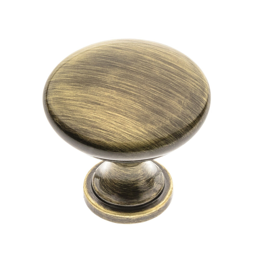 Gtv (Brushed Brass) Kitchen Cupboard Cabinet Door Drawer Round Knob Handle Terni By 11 Colours