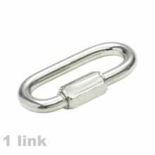 (3 mm, 1 Link) Quick Repair Link Heavy Duty Chain Extend Screw Lock Fastener Carabine Rope Hook