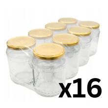(16) Glass Jars 720ml with Lid Pickle Jar Set Chutney Honey Storage Preserving Jam
