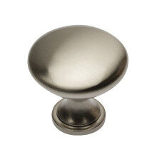 (Brushed Steel) Kitchen Cupboard Cabinet Door Drawer Round Knob Handle Terni by GTV 11 Colours