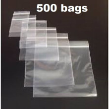 (500, Size 8 3” x 7.5” (76 x 191mm)) GRIP SEAL BAGS Self Resealable Clear Polythene Poly Plastic Zip Lock *All Sizes*