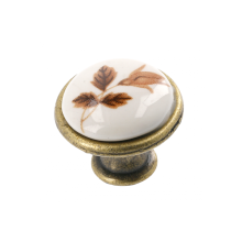 (Autumn Rose Brass) Multi coloured ceramic knobs drawer pull cupboard door knobs porcelain china