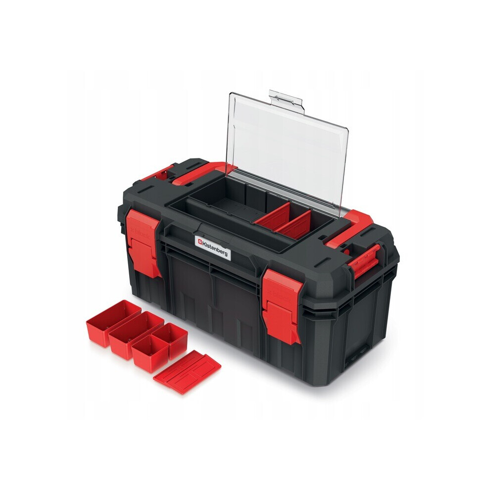 Prosperplast (Small With Organiser) Hand Tool Box Modular Organis Stackable Lockable Heavy Duty Metal Hinges 3 Sizes