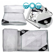 (1m x 1m) TRANSPARENT CLEAR Tarpaulin Heavy Duty Waterproof Cover Tarp Ground Sheet Mesh