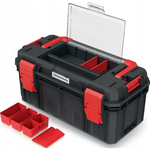Prosperplast (Medium with organiser) Hand tool box Modular Organis Stackable Lockable Heavy Duty Metal Hinges 3 Sizes