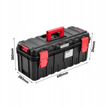 (Large) Hand tool box Modular Organis Stackable Lockable Heavy Duty Metal Hinges 3 Sizes