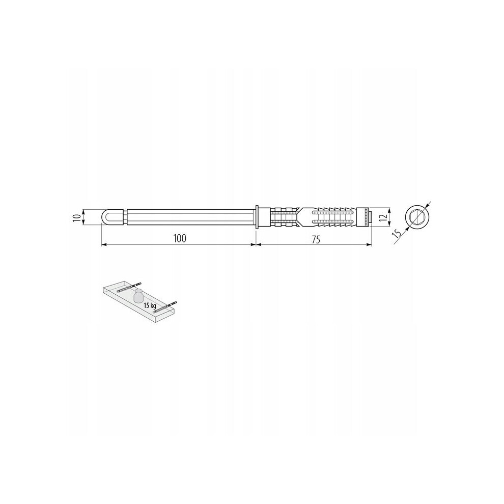 Gtv (10 X 100Mm) Concealed Floating Shelf Support Hidden Bracket Screw Mounted Into Masonry Walls
