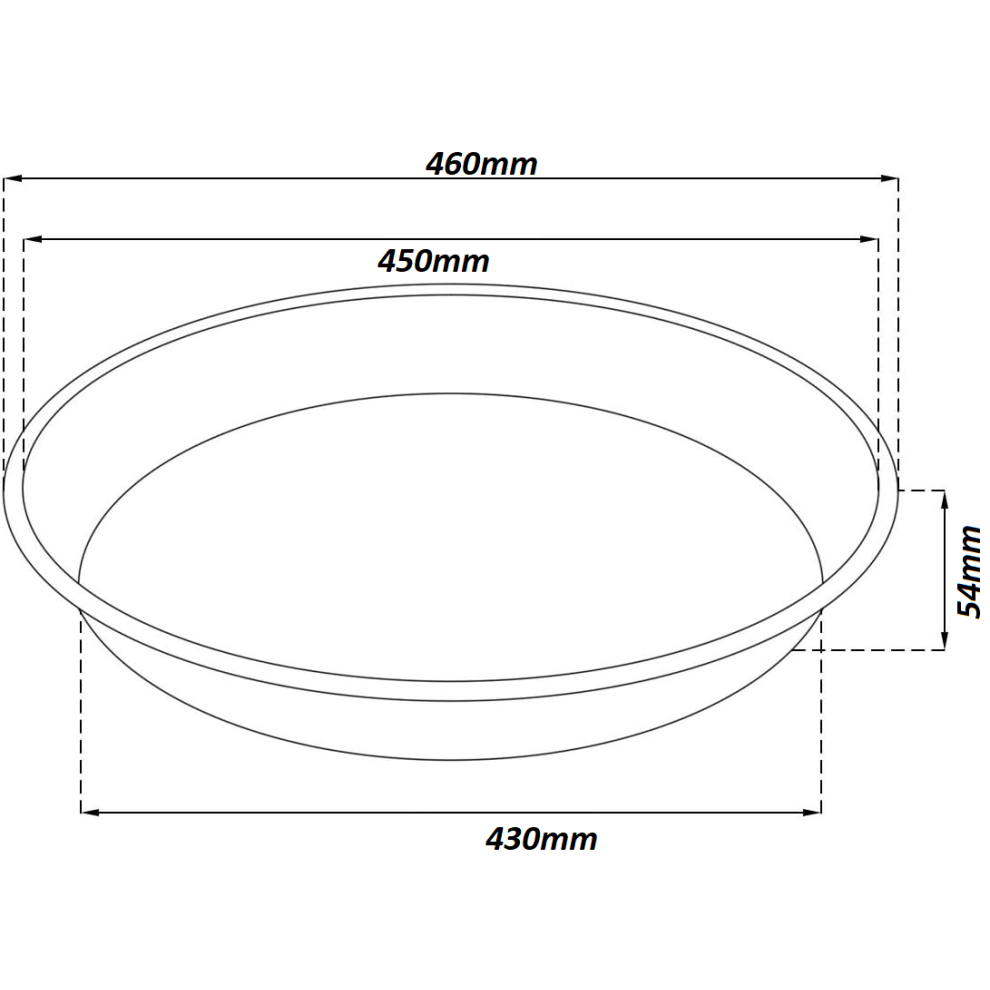 Photos - Plant Stand Prosperplast  Round Transparent Plastic Plant Pot Saucers Water Trays Sizes Available 14-46cm (46cm)