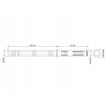 (14 x 120mm) Concealed Floating Shelf Support Hidden Bracket Screw Mounted Into Masonry Walls