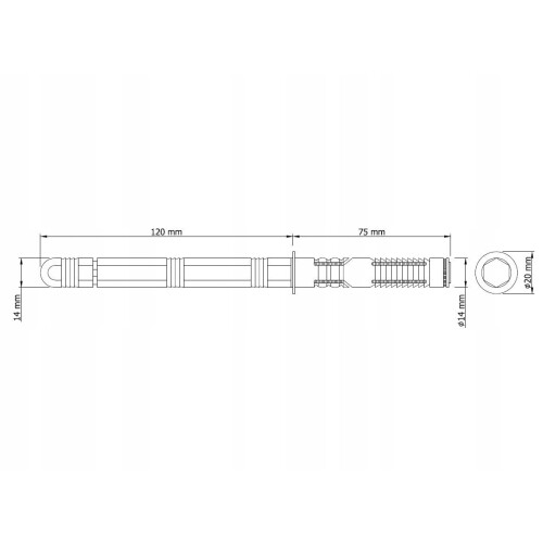 GTV (14 x 120mm) Concealed Floating Shelf Support Hidden Bracket Screw Mounted Into Masonry Walls