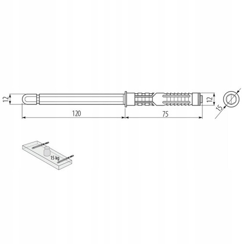 GTV (12 x 120mm) Concealed Floating Shelf Support Hidden Bracket Screw Mounted Into Masonry Walls