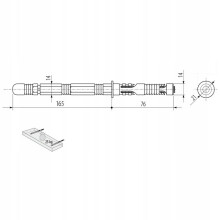 (14 x 165mm) Concealed Floating Shelf Support Hidden Bracket Screw Mounted Into Masonry Walls