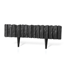 (Black) Garden Lawn Edging Wall Lawn Border Garden Fencing DIY Flexible Landscape 2.32m