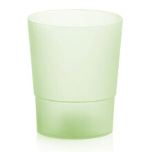 (Green) Orchid Pot Transparent Frosted Flowerpot Planter 1.1L Round 125mm Decorative