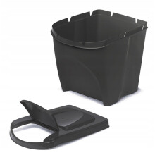 (White, 1 x 25 Litre bin) Sorting Waste Bin Recycling Segregation Stackable Lidded Grey White 20L 25L 35L