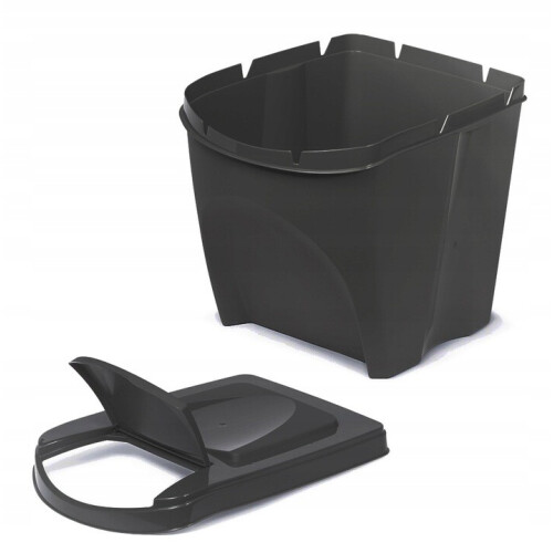 Prosperplast (White, 1 x 25 Litre bin) Sorting Waste Bin Recycling Segregation Stackable Lidded Grey White 20L 25L 35L