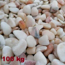 (5mm - 50mm, 100kg) Decorative White Pink Stones / Pebbles *** HOME & GARDEN ** AQUARIUM