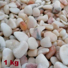 (5mm - 15mm, 1kg) Decorative White Pink Stones / Pebbles *** HOME & GARDEN ** AQUARIUM