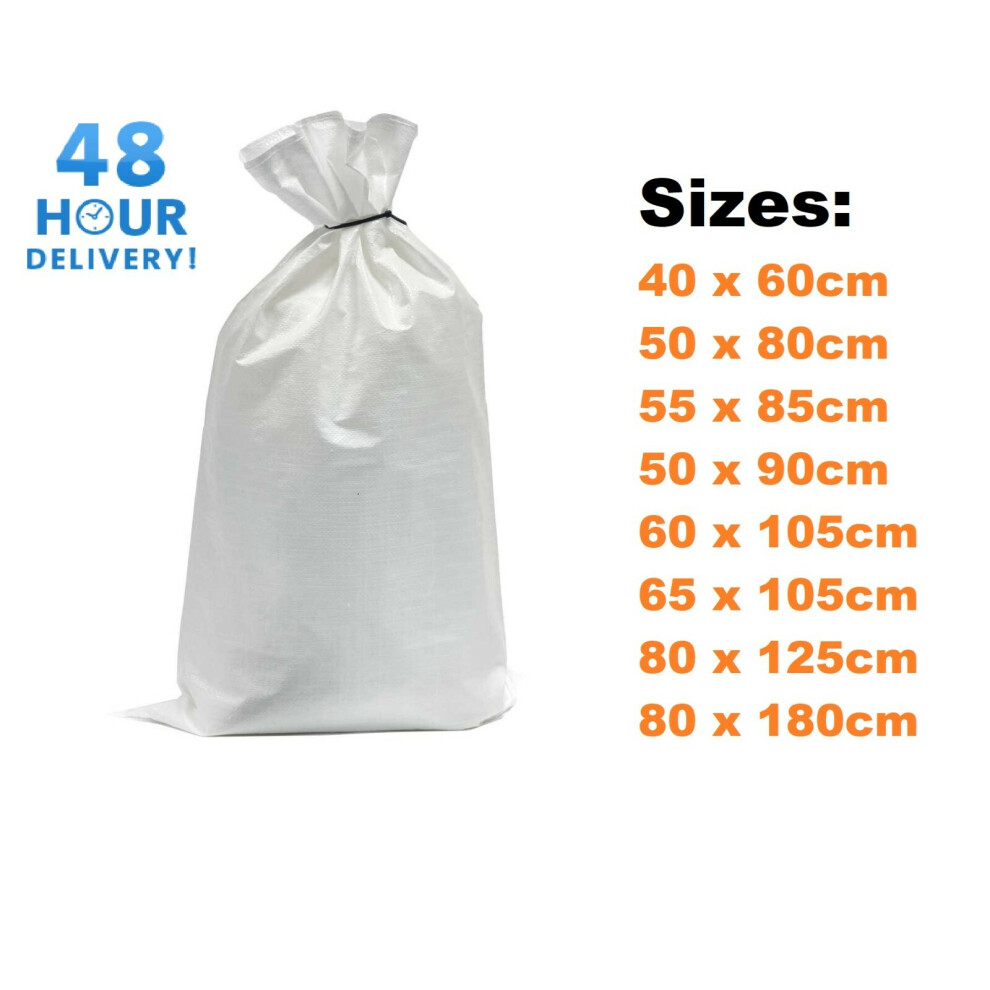 B2c (80 X 180Cm, 10) Bag Sacks Woven Large Extra Heavy Duty Rubble Sand Bag Sacks Polypropylene Pb