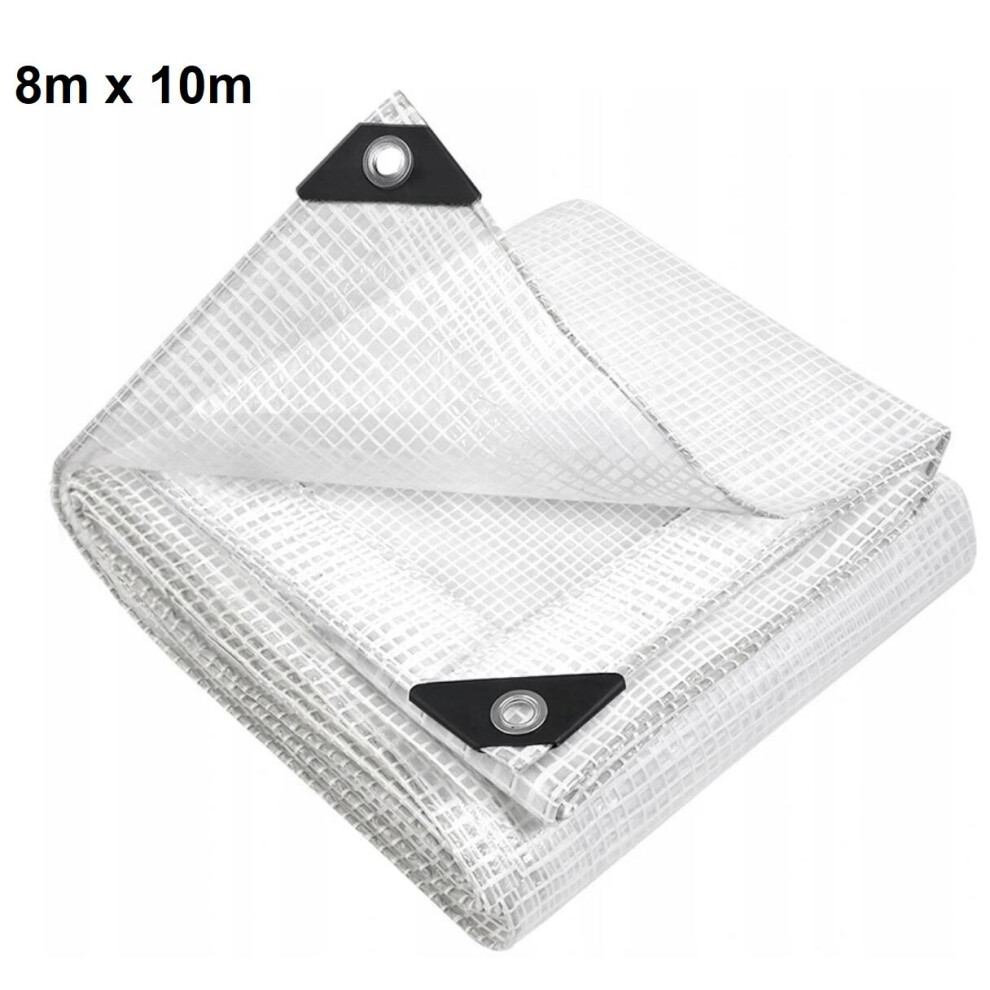 (8M X 10M) Transparent Clear Tarpaulin Extra Heavy Duty 350Gsm Sheet Waterproof Cover Tarp 5056697236715