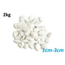 (2kg) Decorative MARBLE Stones EXTRA WHITE Pebbles HOME & GARDEN /AQUARIUM Pot 1-3cm