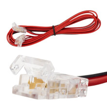 (LED strips COB with cable 2 m) LED COB Strip Connector Cable – 2m/15cm Solder-Free Plug for LED Strips Mini AMP