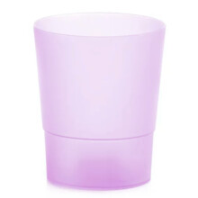(Purple) Orchid Pot Transparent Frosted Flowerpot Planter 1.1L Round 125mm Decorative