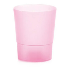 (Pink) Orchid Pot Transparent Frosted Flowerpot Planter 1.1L Round 125mm Decorative