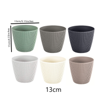 (Grey, 26cm) Plant Pots Indoor Outdoor Plastic Flowerpot Small Medium Large Splofy 6 Colours