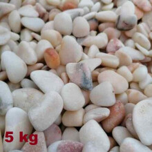 (5mm - 50mm, 5kg) Decorative White Pink Stones / Pebbles *** HOME & GARDEN ** AQUARIUM
