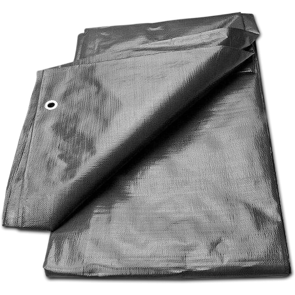 (1 X 1M) Tarpaulin Tarp Sheet Cover Grey Waterproof Ground 220Gsm Multipurpose Furniture 5056697221674
