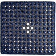 21 X 21 In Shower Mat for Bathtub, Non-slip with Drain Holes Machine Washable, Navy Blue-Good 2025